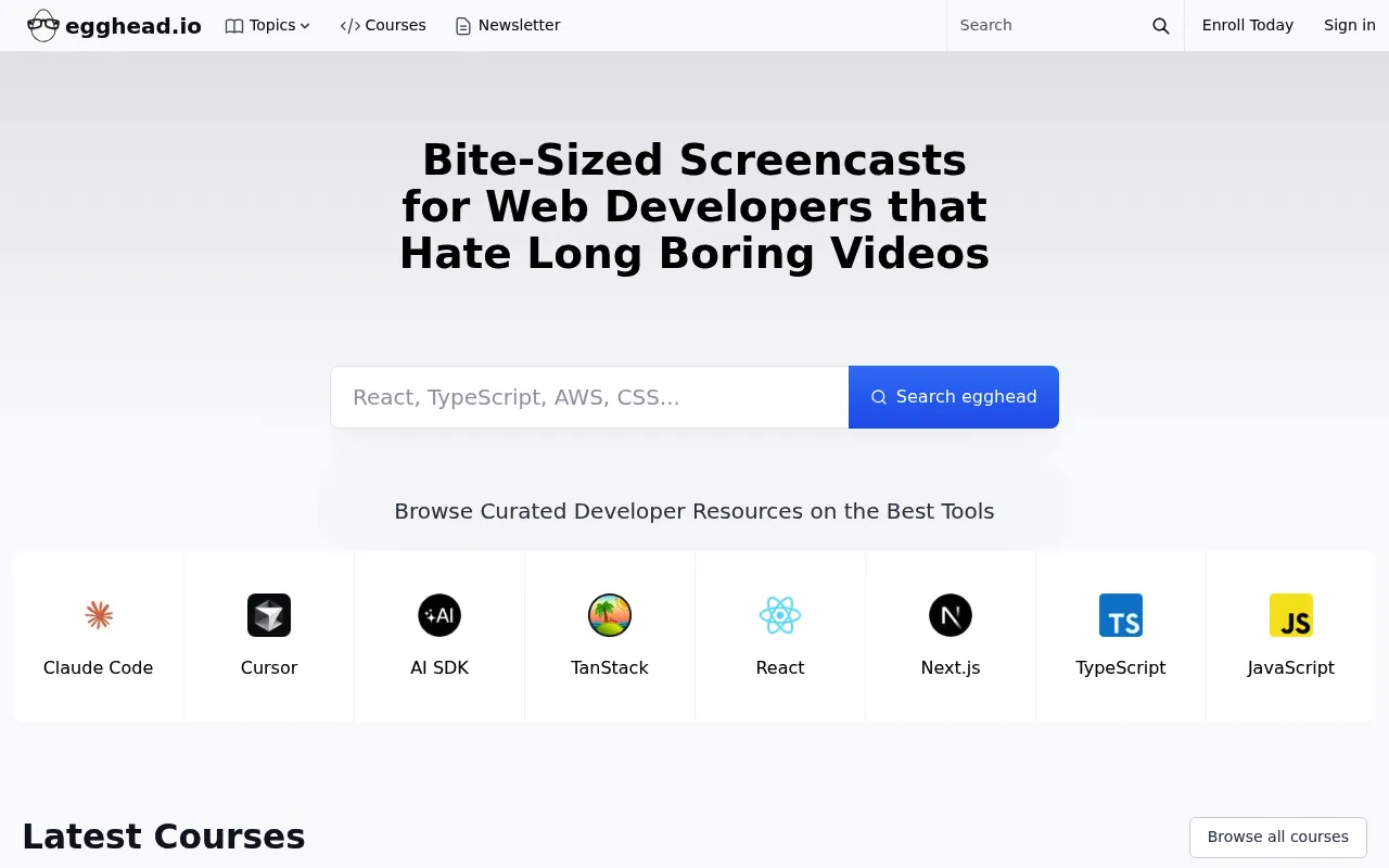 egghead.io screenshot