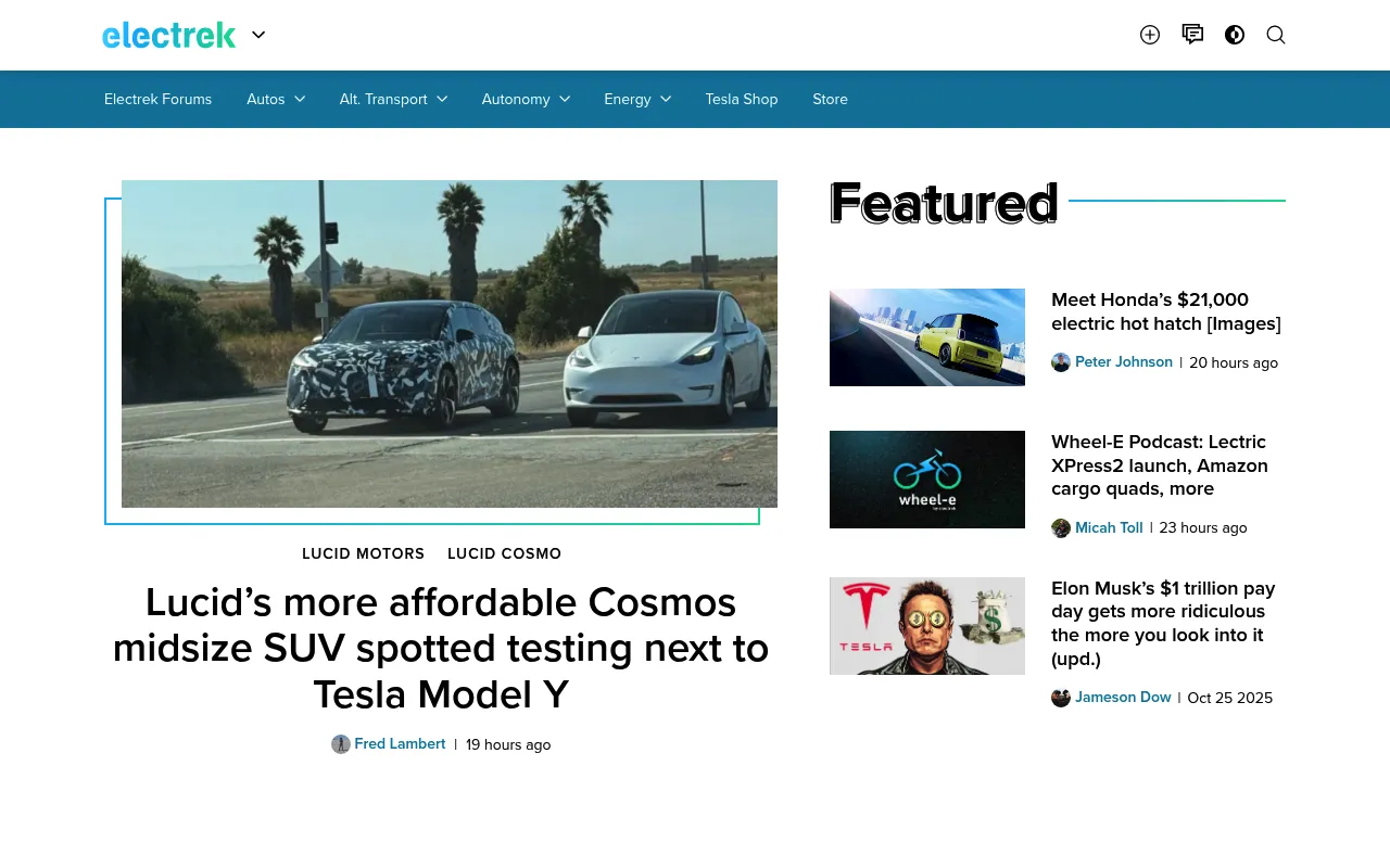 Electrek screenshot
