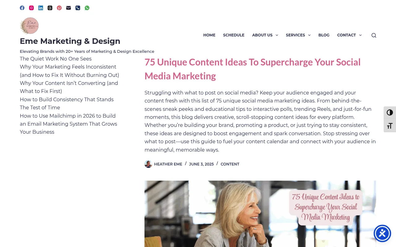Eme Marketing & Design screenshot