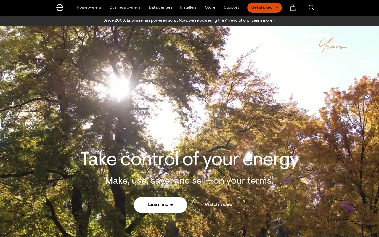 Enphase Energy screenshot