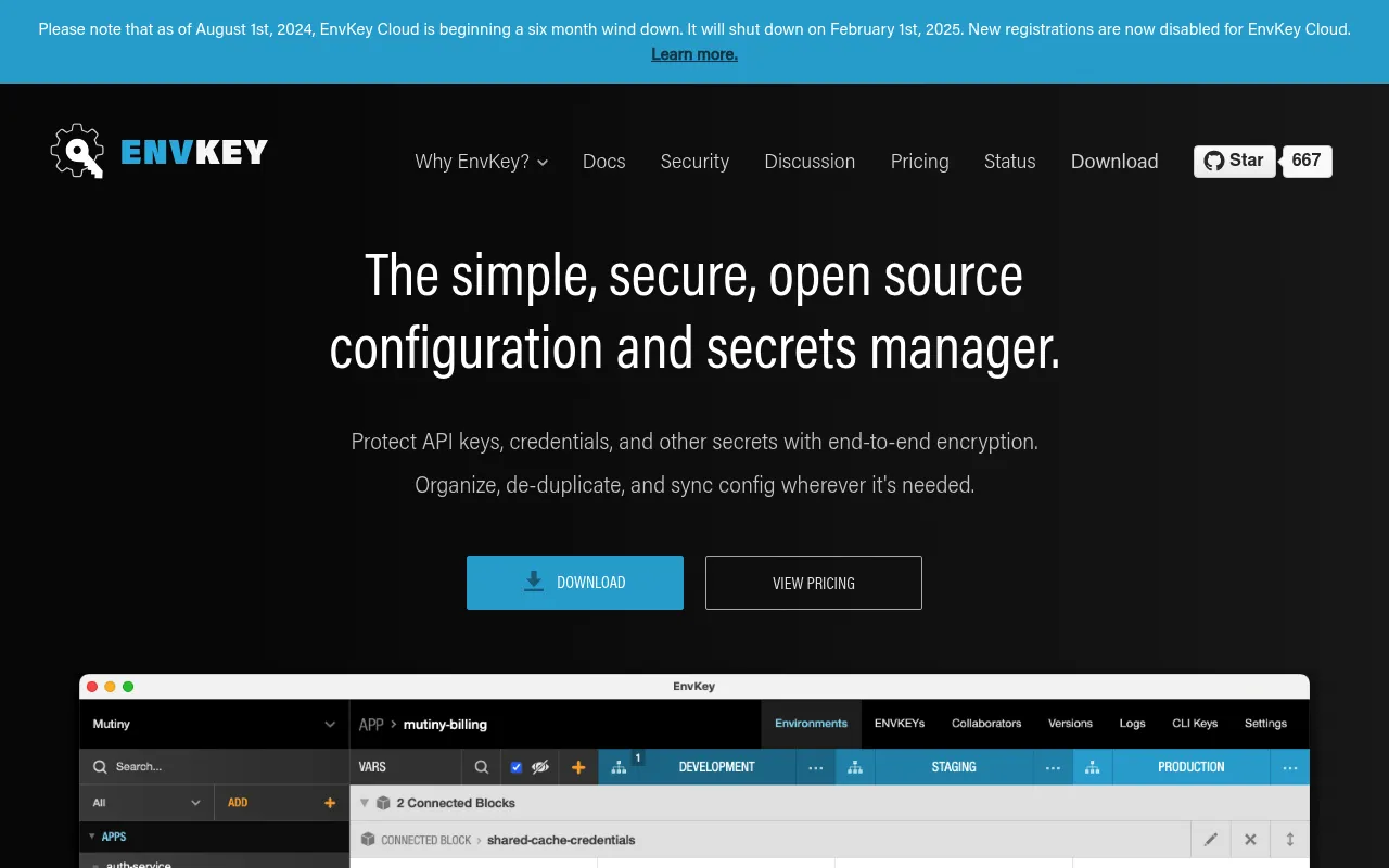EnvKey screenshot
