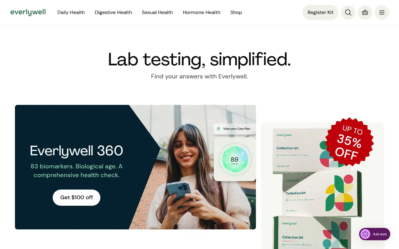Everlywell screenshot