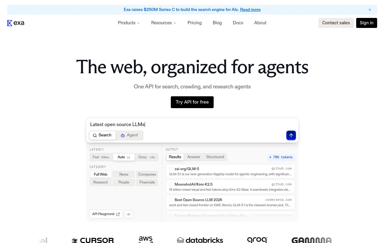 Exa screenshot