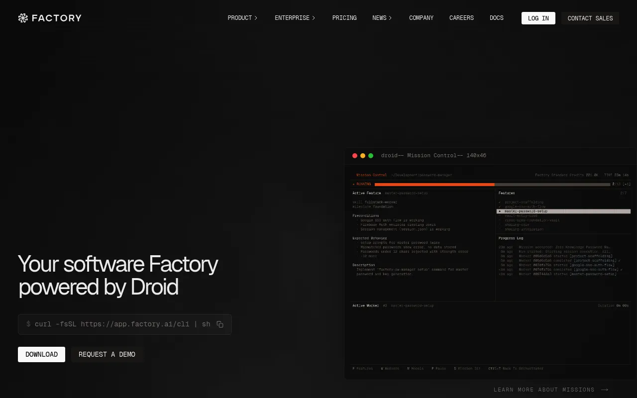 Factory screenshot