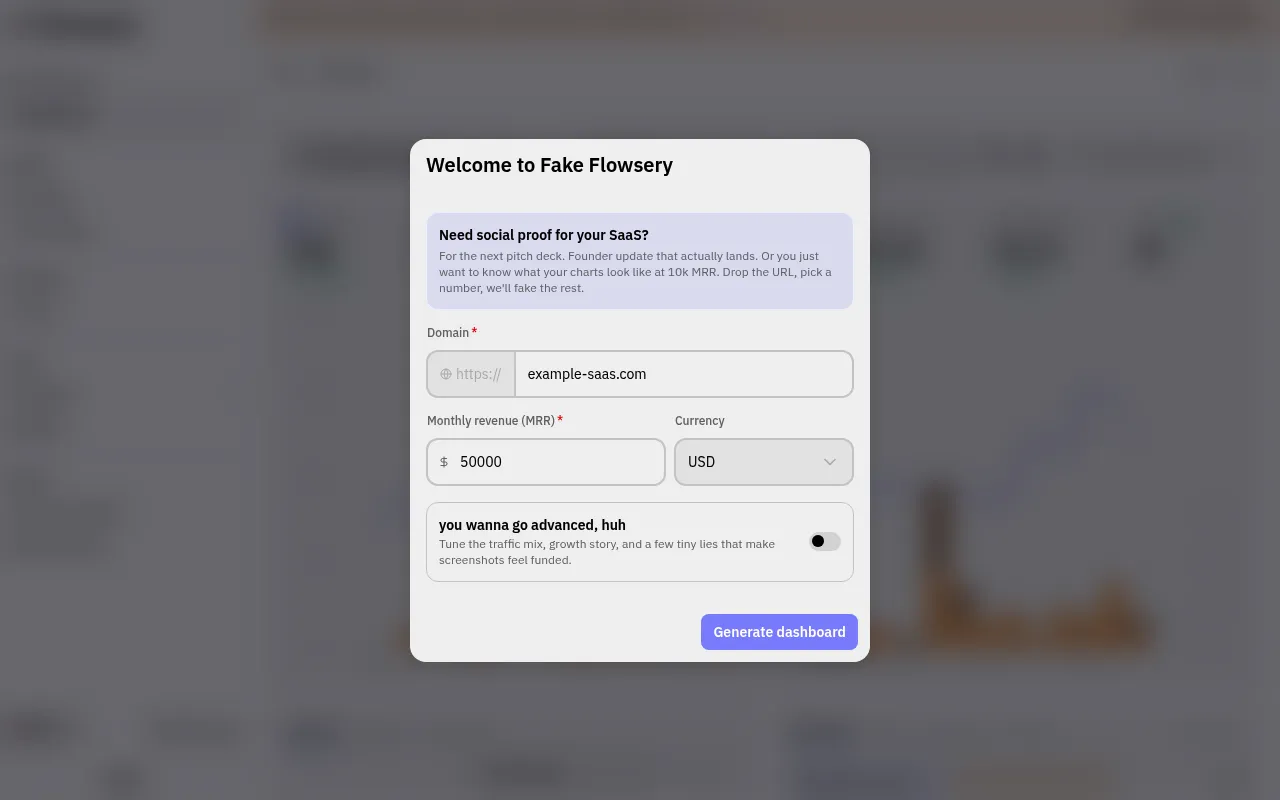 Fake Flowsery screenshot