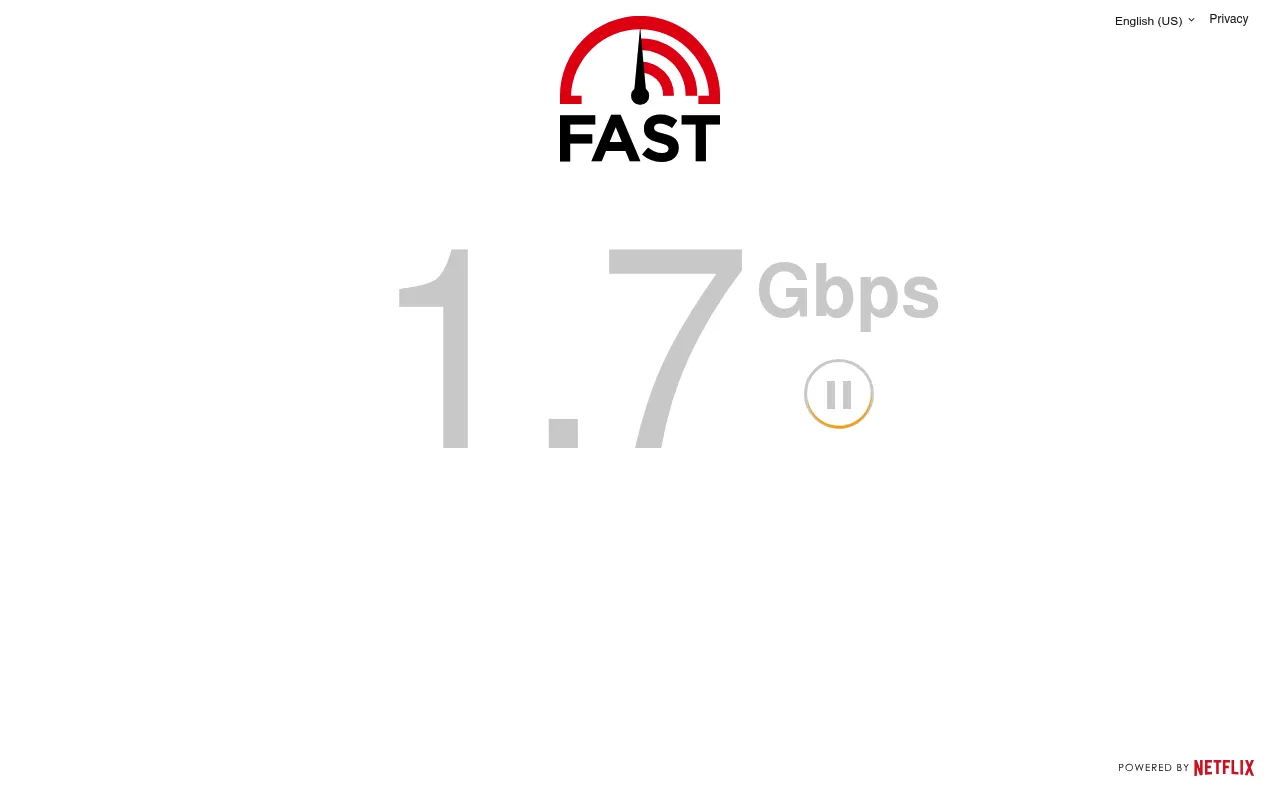 Fast.com screenshot