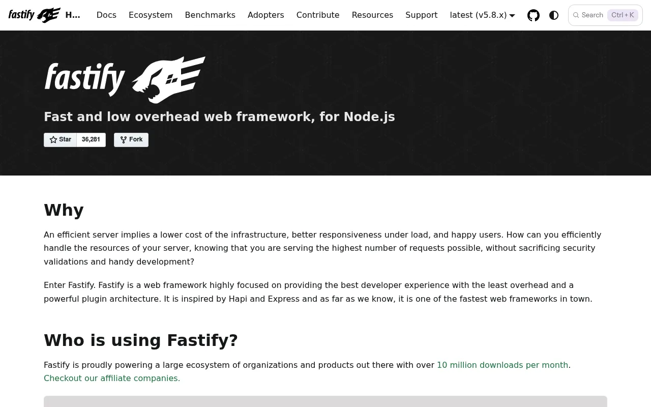 Fastify screenshot