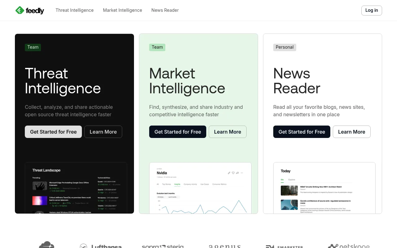 Feedly screenshot