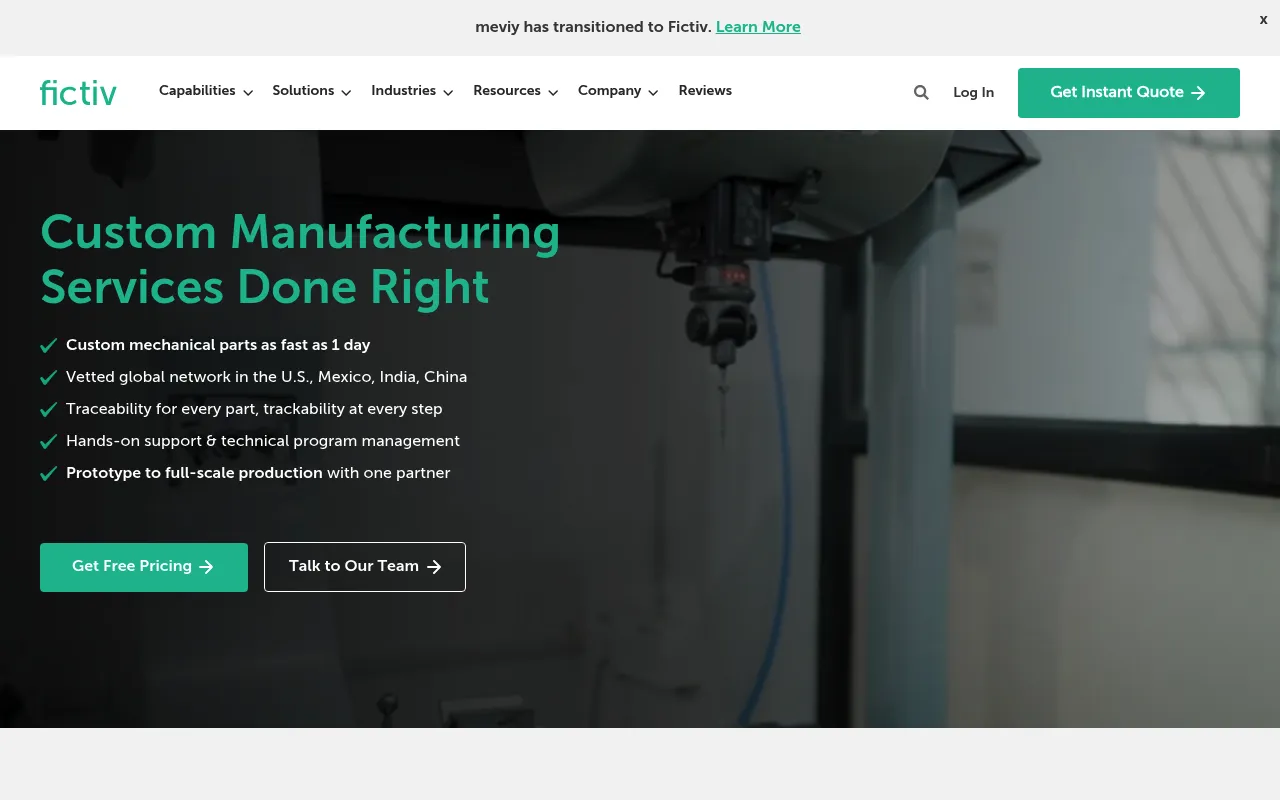 Fictiv screenshot