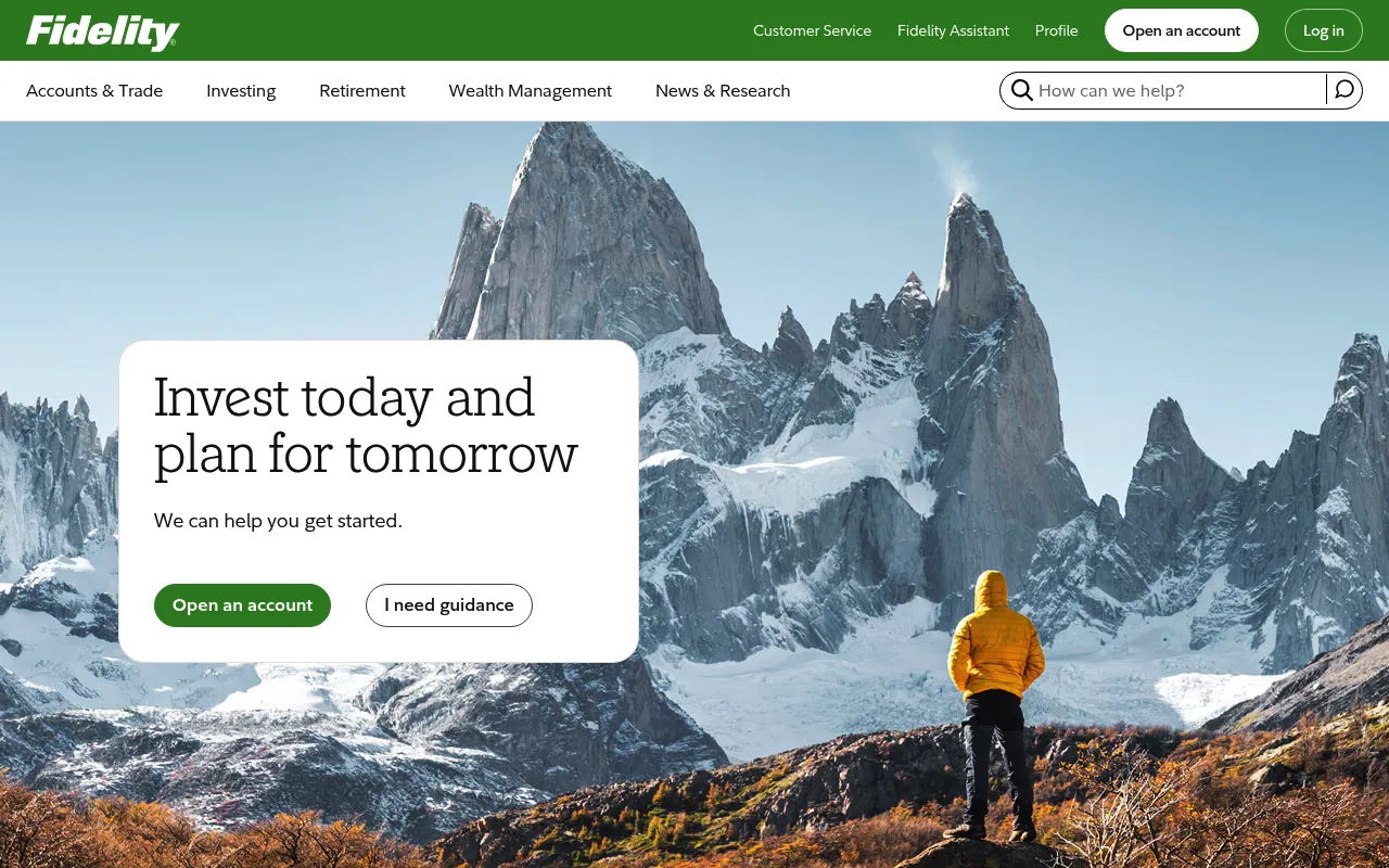 Fidelity Investments screenshot
