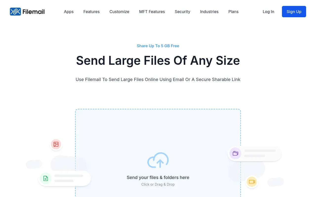Filemail screenshot