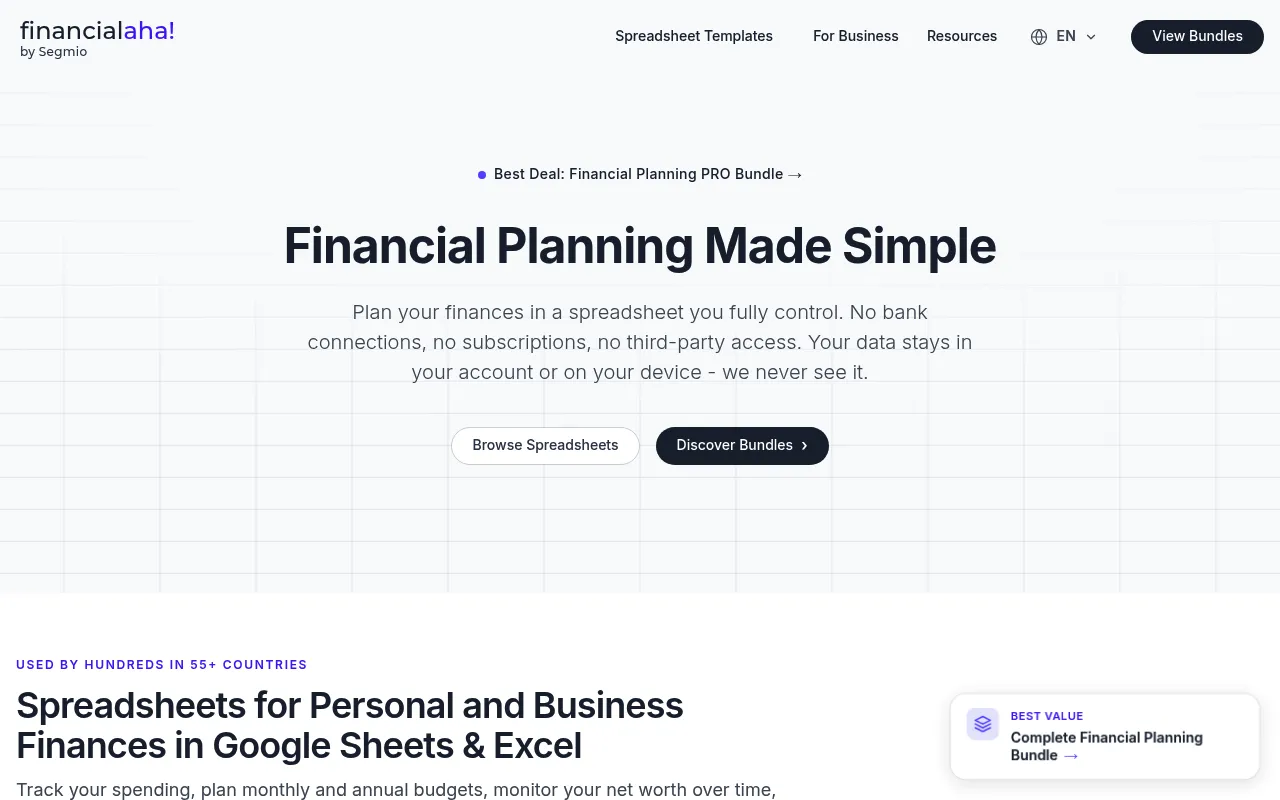 FinancialAha! screenshot