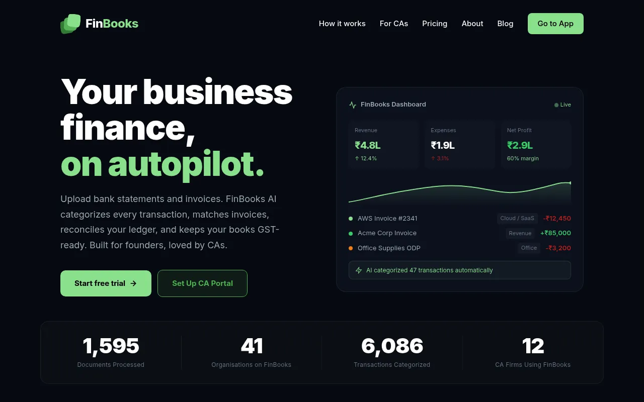 FinBooks screenshot