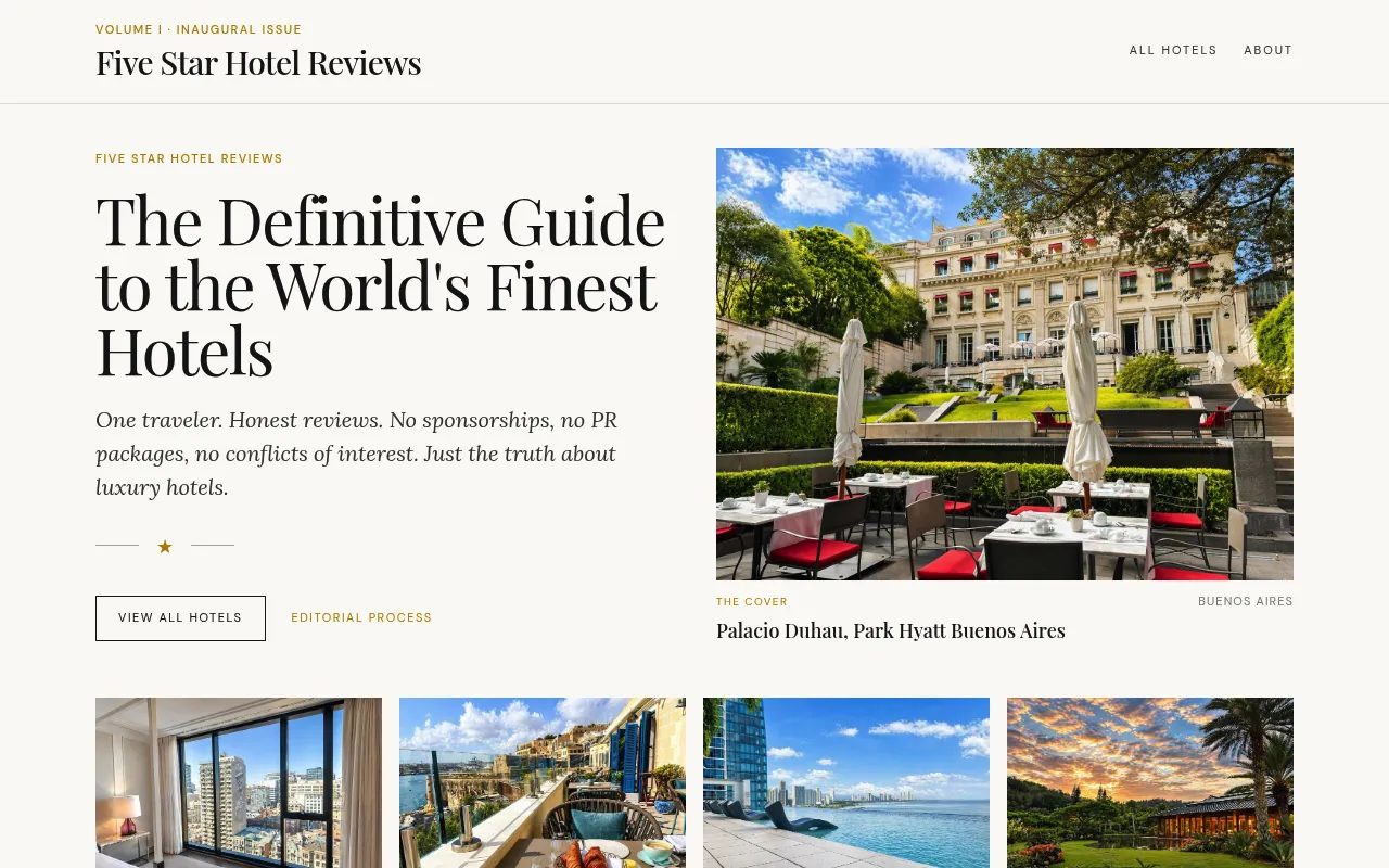 Five Star Hotel Reviews screenshot