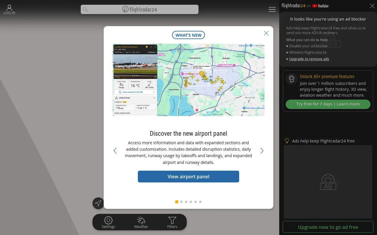 Flightradar24 screenshot