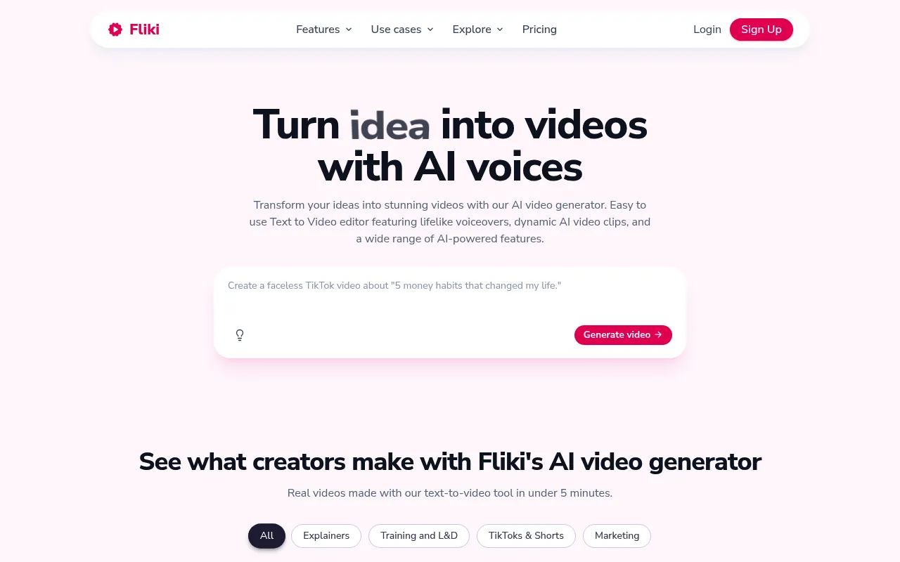 Fliki screenshot