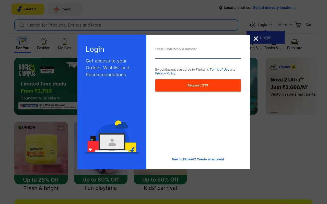 Flipkart screenshot