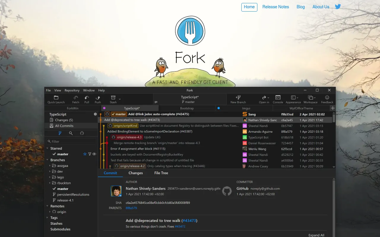 Fork screenshot