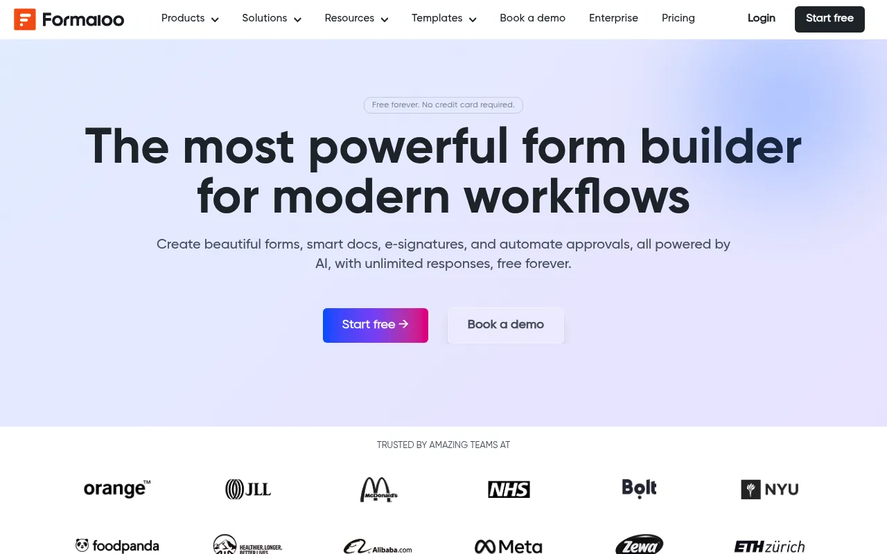 Formaloo screenshot