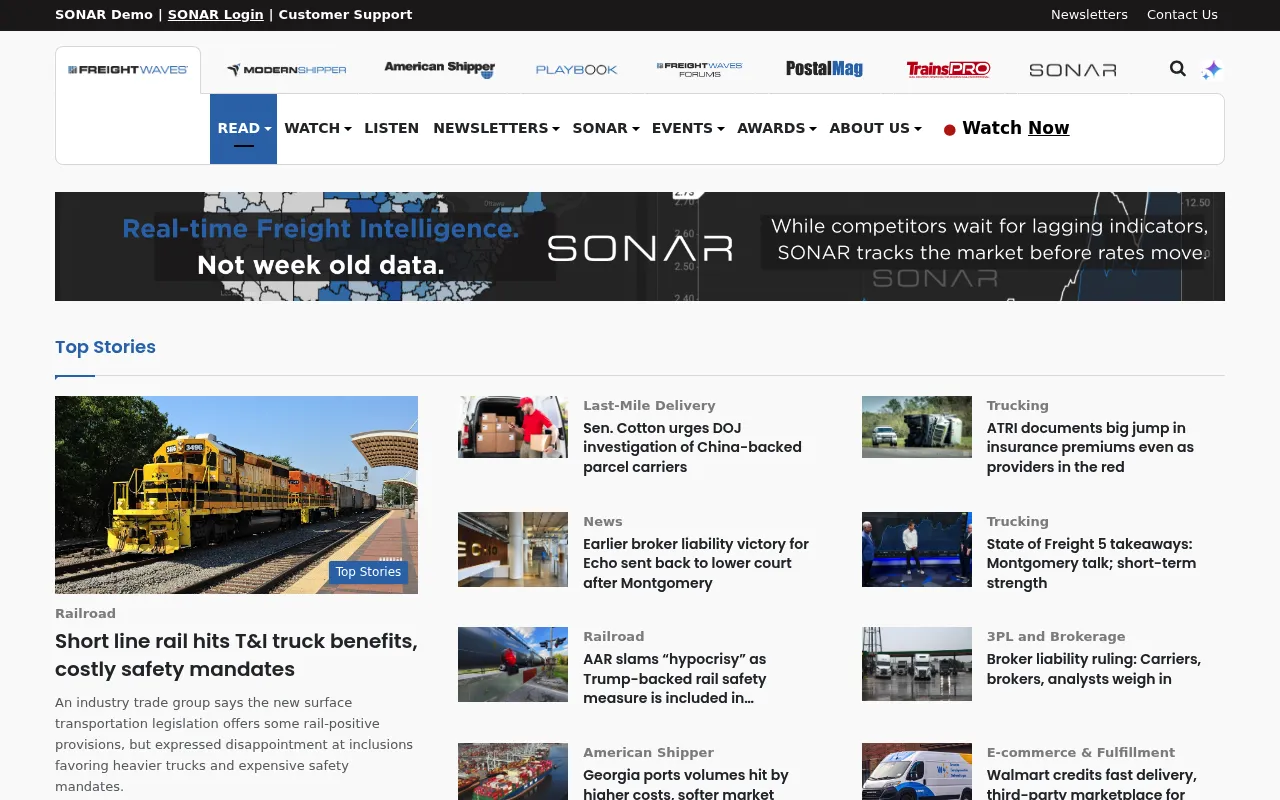 FreightWaves screenshot