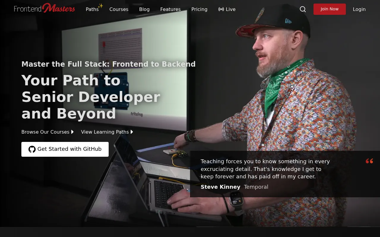 Frontend Masters screenshot
