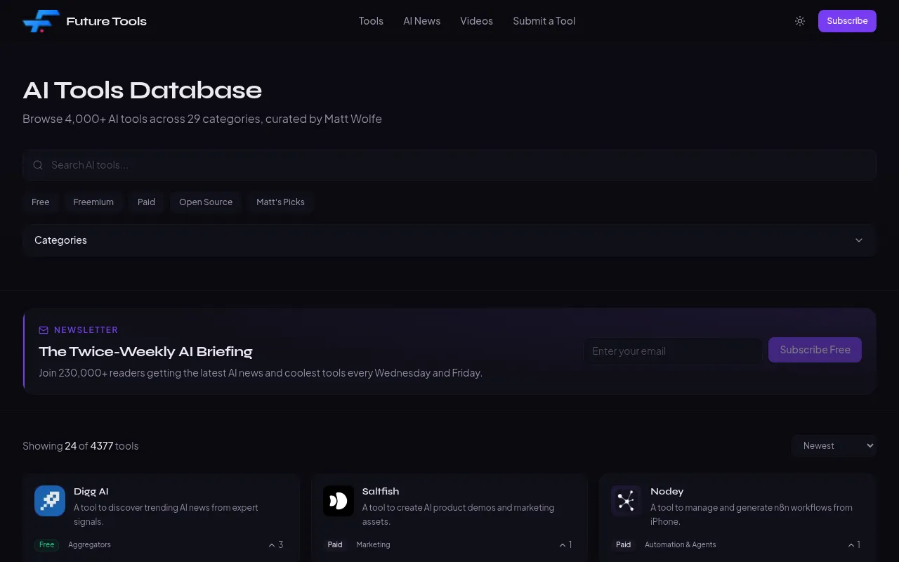 Future Tools screenshot