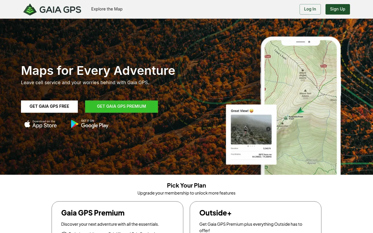 Gaia GPS screenshot
