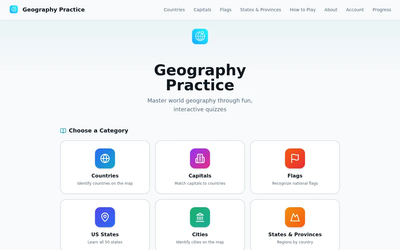 Geography Practice screenshot