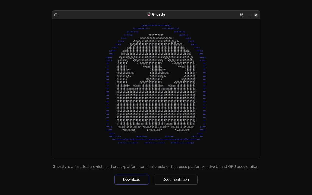 Ghostty screenshot