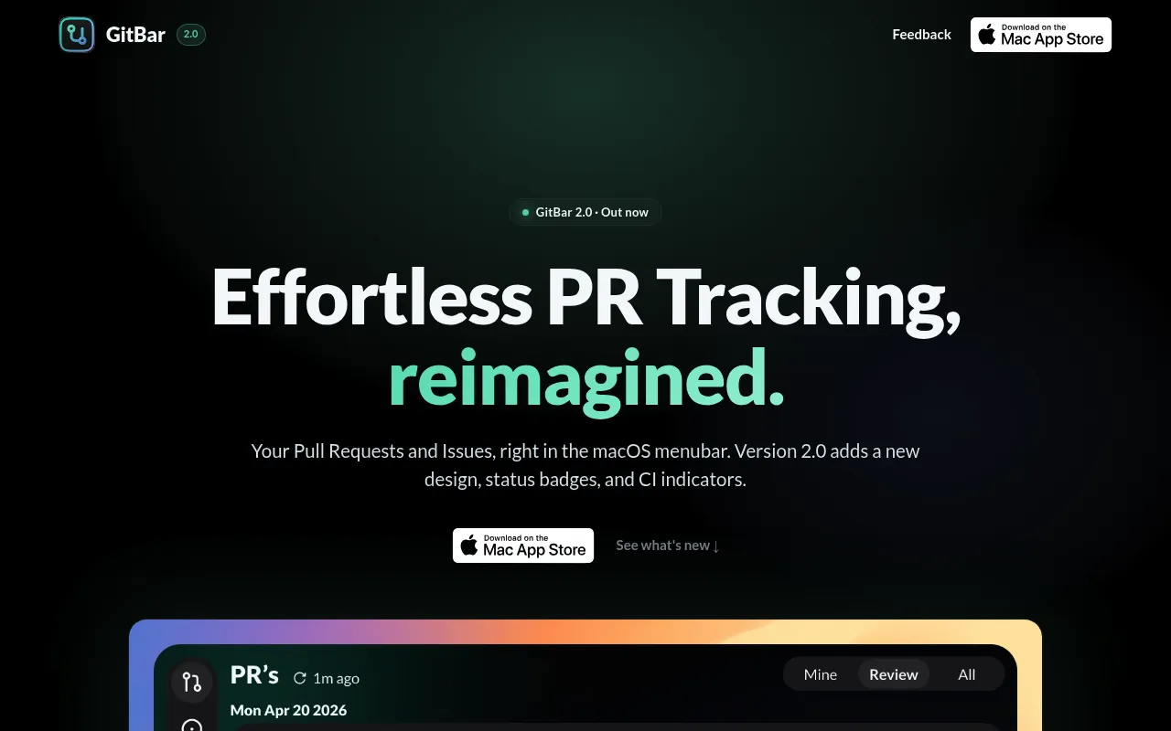 GitBar screenshot