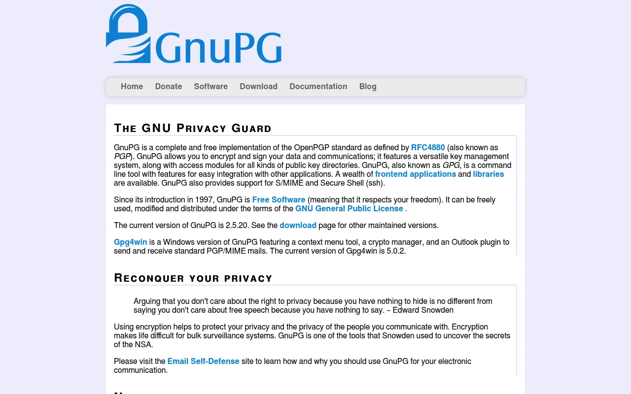 GnuPG screenshot