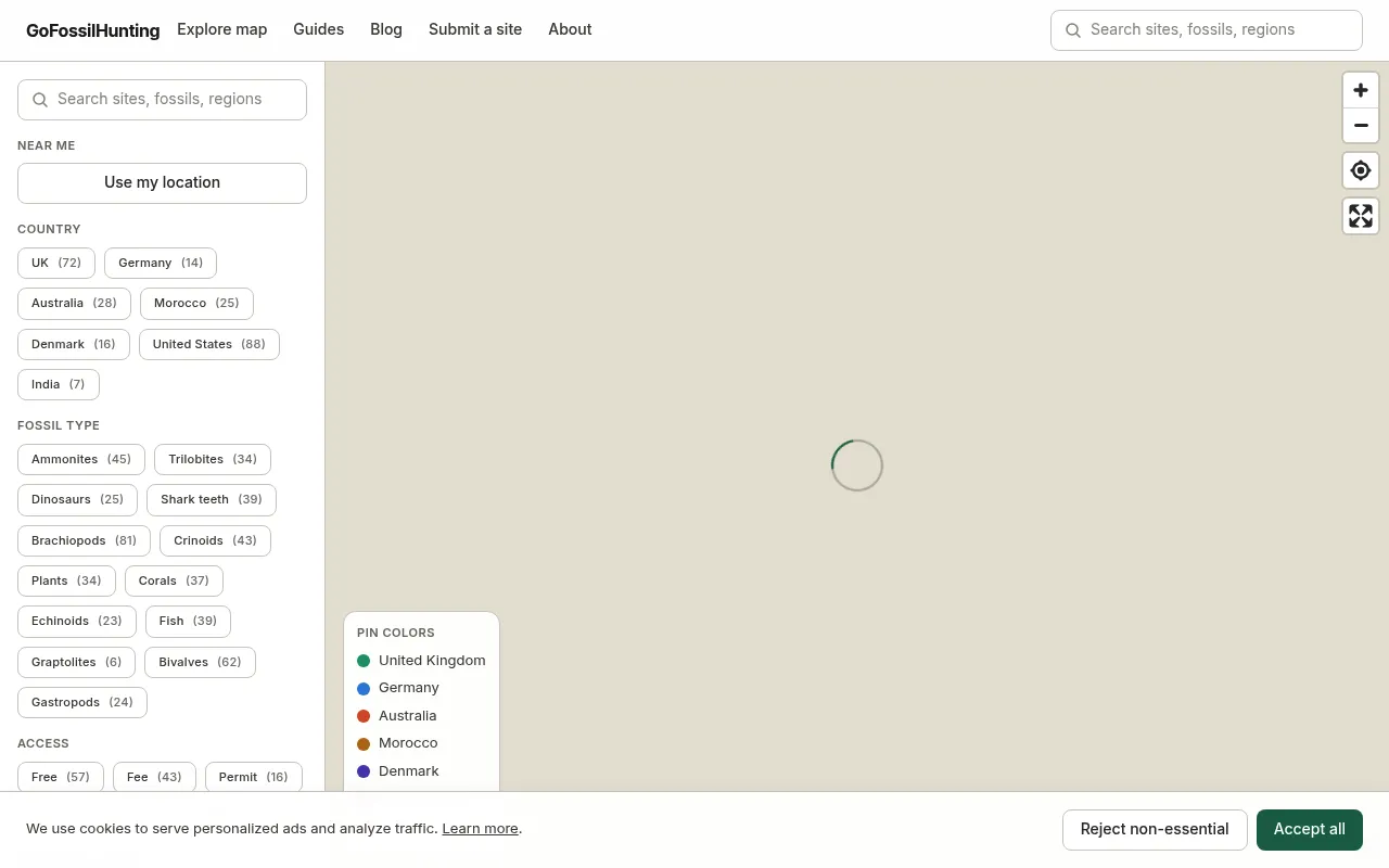 GoFossilHunting screenshot