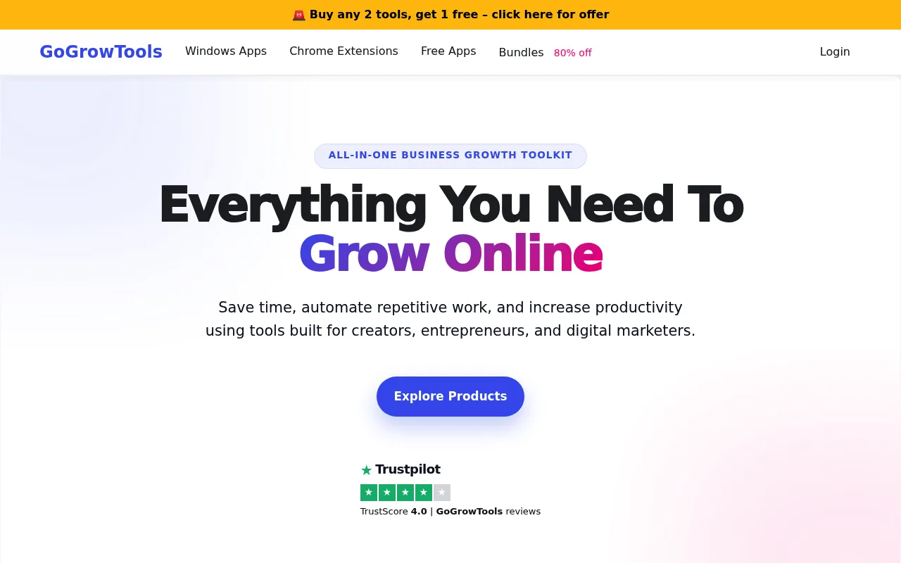 GoGrowTools screenshot