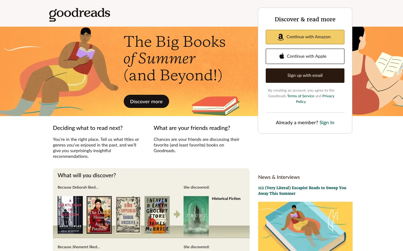 Goodreads screenshot