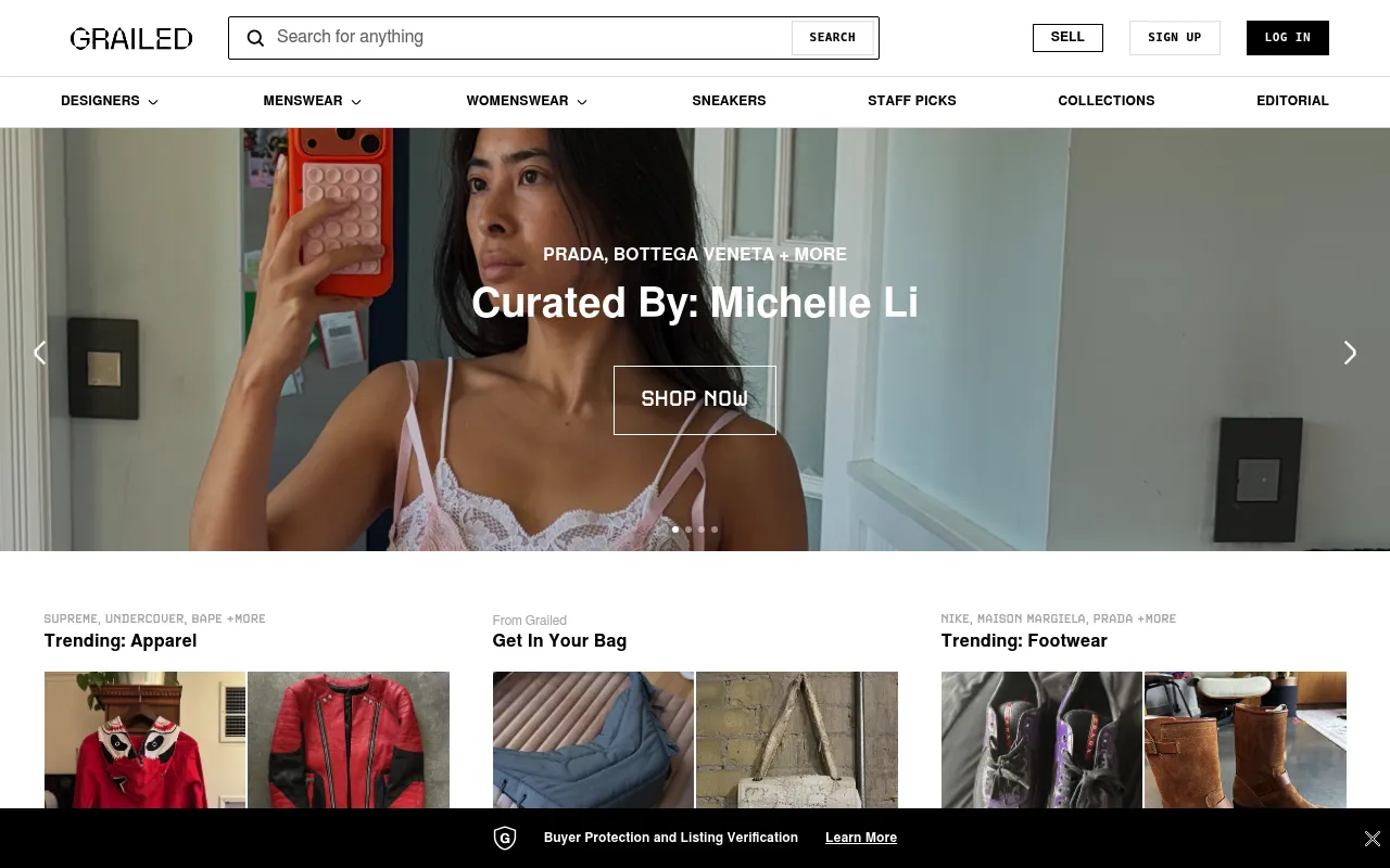 Grailed screenshot