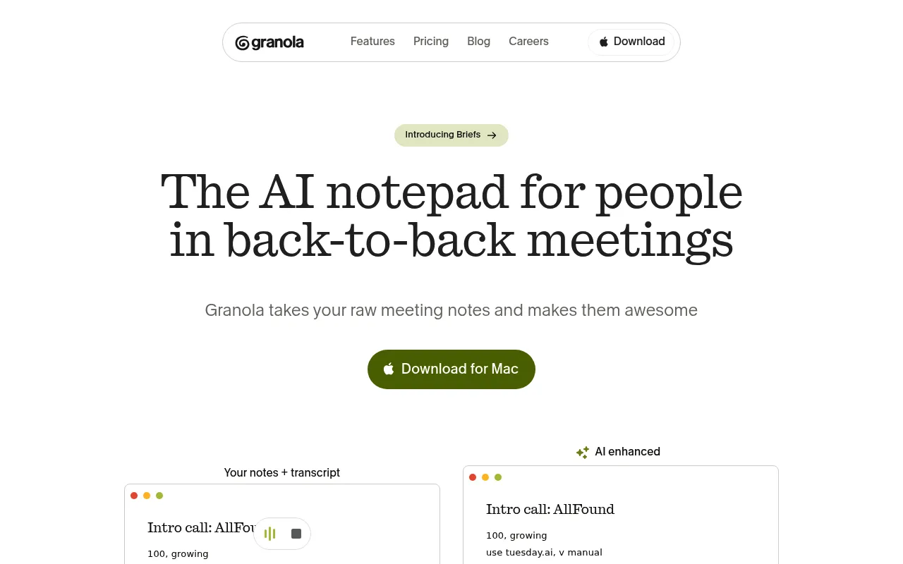 Granola screenshot
