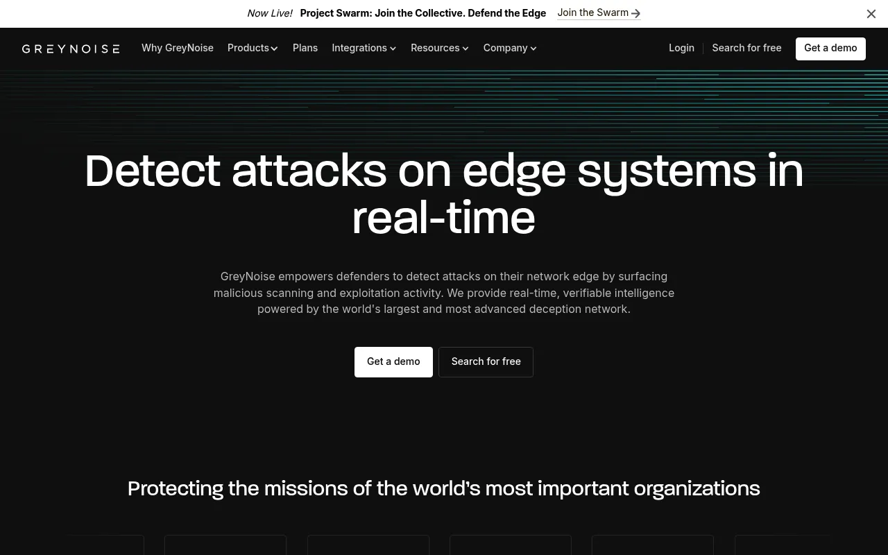GreyNoise Intelligence screenshot