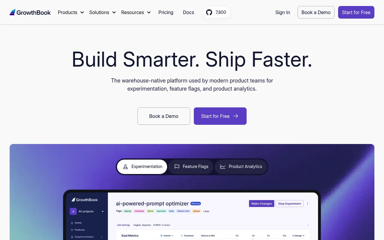 GrowthBook screenshot
