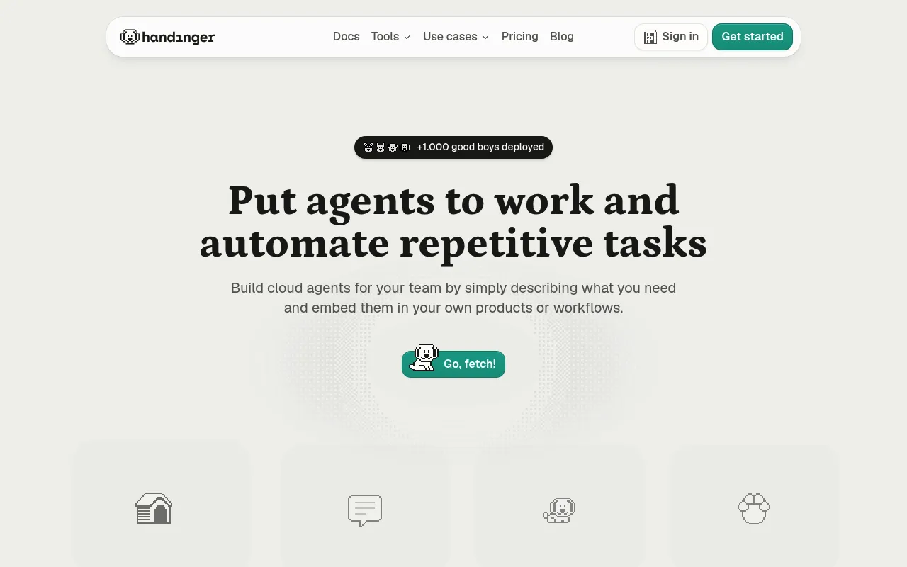 Handinger screenshot