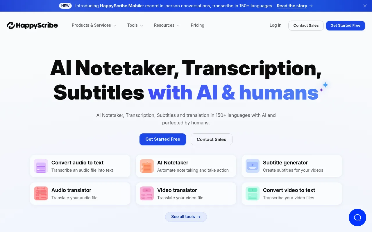 HappyScribe screenshot