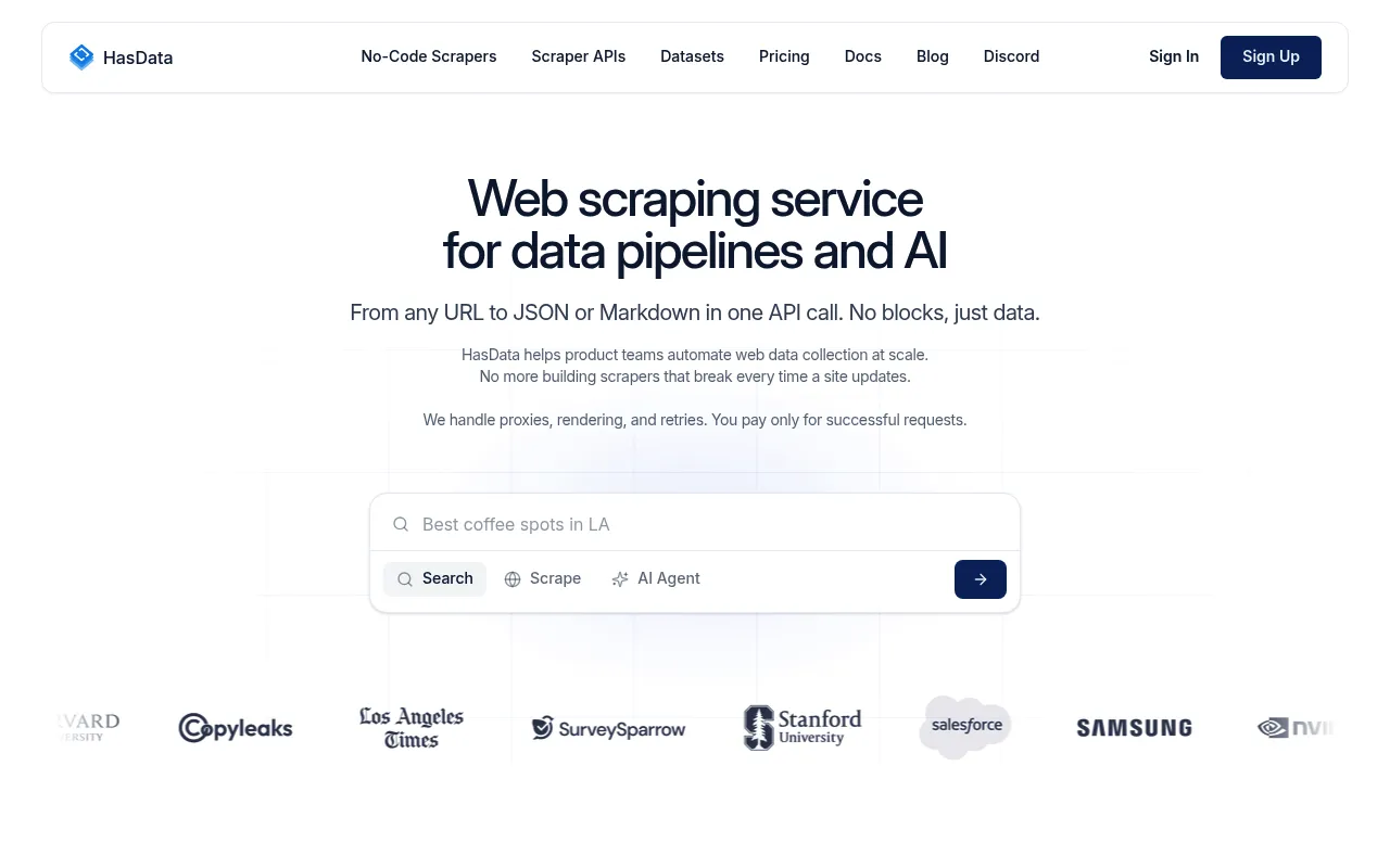 HasData screenshot