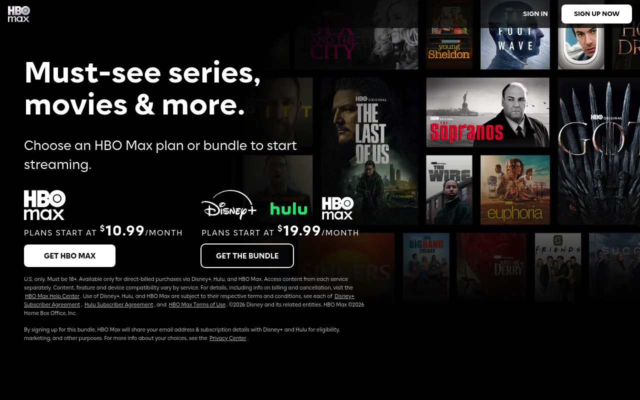 HBO Max screenshot