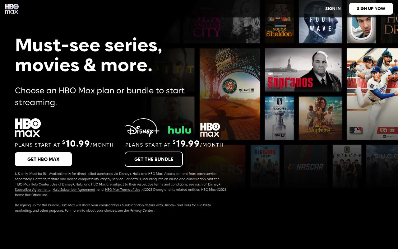 HBO Max screenshot
