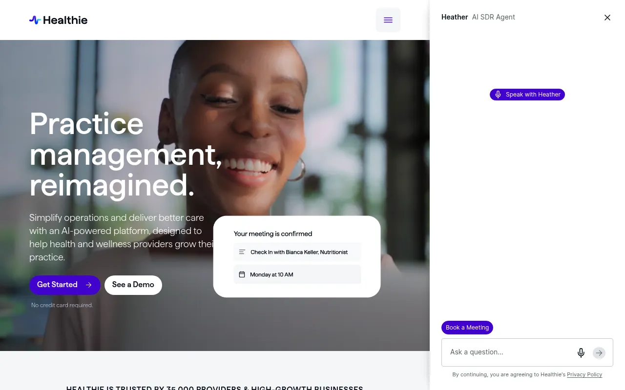 Healthie screenshot