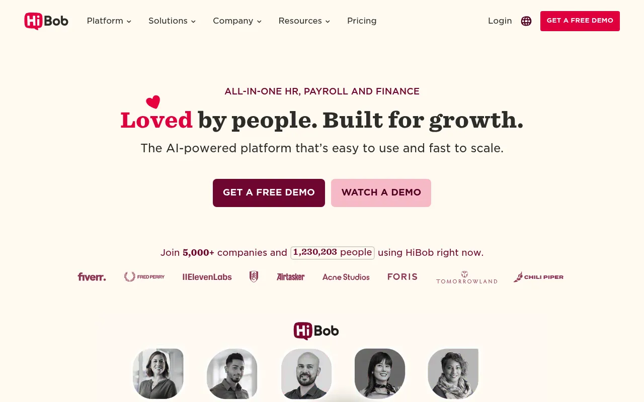 HiBob screenshot
