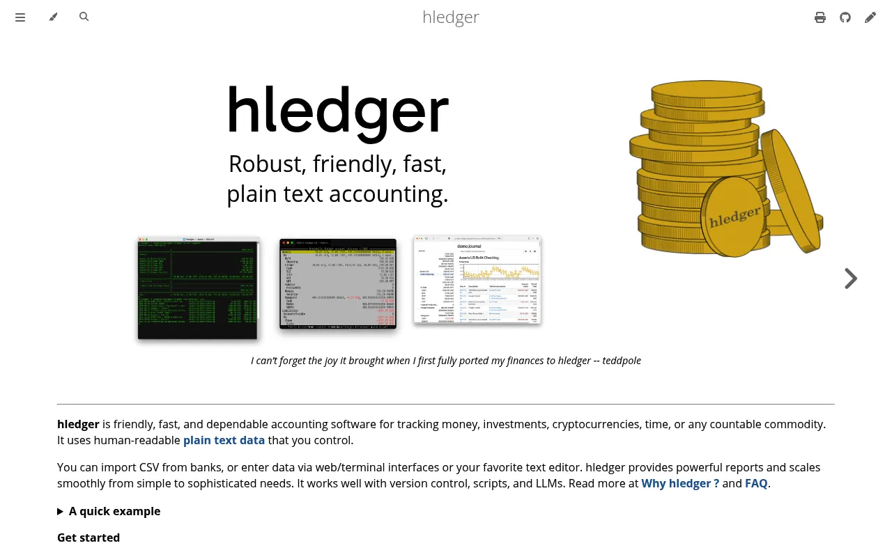hledger screenshot