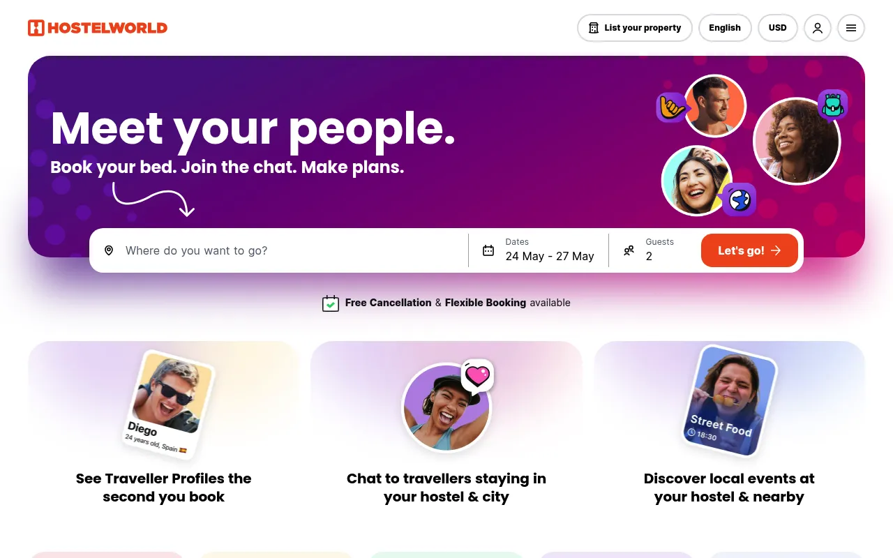 Hostelworld screenshot