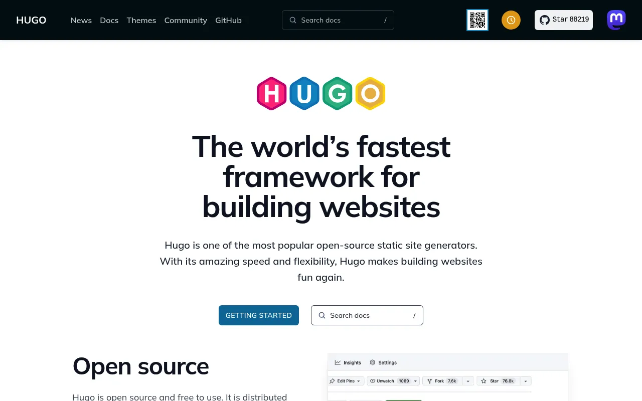 Hugo screenshot