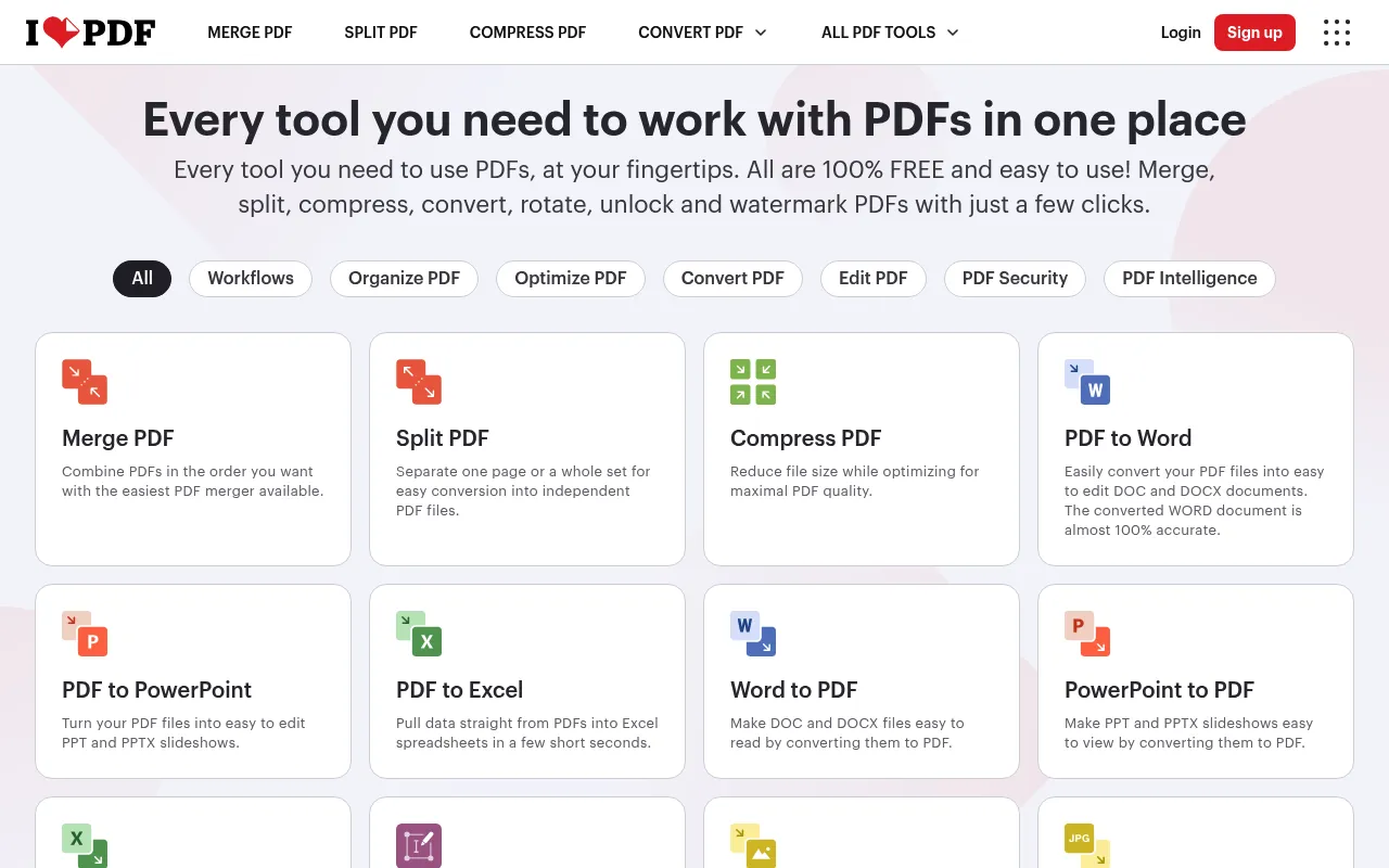 iLovePDF screenshot