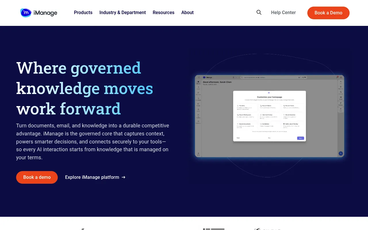 iManage screenshot